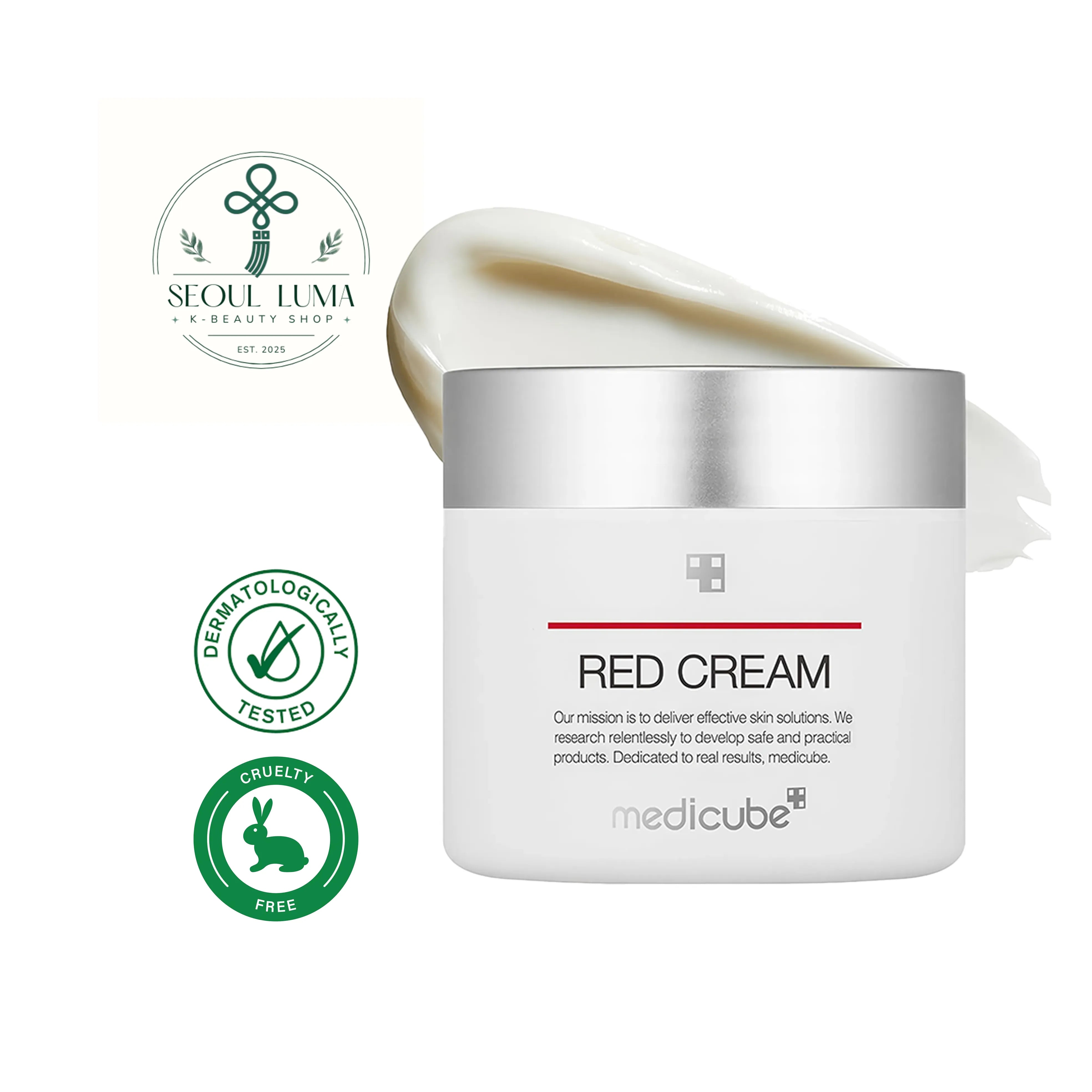 MEDICUBE Red Trouble Cream 2.0 with niacinamide, centella asiatica, and adenosine for acne-prone skin and pigmentation improvement